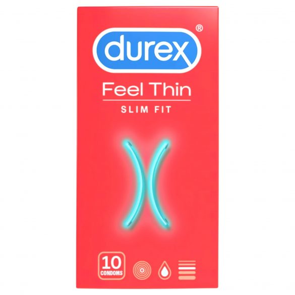 Durex Feel Thin Slim Fit - naturnahes Gefühl Kondom (10 Stück) 