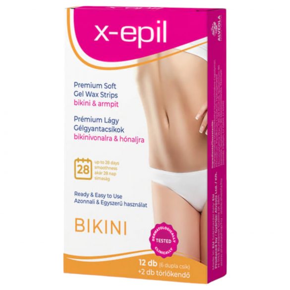 X-Epil - gebrauchsfertige Wachsstreifen 12 Stk. - Bikini/Achselhöhle