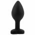 Sunfo - Silikon Analdildo mit herzförmigem Stein (schwarz-lila)