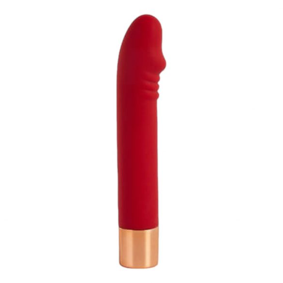 Einsamer Charme Vibe Dick - Akku-betriebener, wasserdichter G-Punkt Vibrator (Rot) 