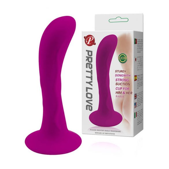 Pretty Love Anal Plug - Saugnapf, gebogene Anal-Dildo (rosa) 