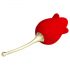 Pretty Love Rose Lover - wiederaufladbarer, zungenartiger 2in1 Klitorisvibrator (rot) 