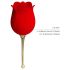 Pretty Love Rose Lover - wiederaufladbarer, zungenartiger 2in1 Klitorisvibrator (rot) 