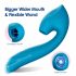 Vibeconnect - wasserdichter G-Punkt Vibrator und Klitorisstimulator (blau) 