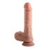 Dual Density - Saugnapf, Hoden realistischer Dildo - 20cm (natur) 