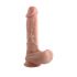 Dual Density - Saugnapf, Hoden realistischer Dildo - 20cm (natur) 