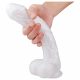 Sex HD Martin - Saugnapf, realistischer Dildo mit Hoden (Weiß) 