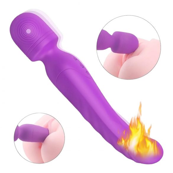 Sex HD Iris - Akku, 2-motoriger wärmender Massagevibrator (lila)