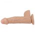 Lovetoy Real Extreme - Saugnapf Dildo mit Hoden - 23 cm (Natur)