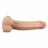 Lovetoy Real Extreme - G-Punkt Dildo mit Hoden und Standfuß - 21cm (natur)