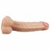 Lovetoy Real Extreme - G-Punkt Dildo mit Hoden und Standfuß - 21cm (natur)