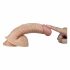 Lovetoy Real Extreme - G-Punkt Dildo mit Hoden und Standfuß - 21cm (natur)