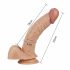 Lovetoy Real Extreme - G-Punkt Dildo mit Hoden und Standfuß - 21cm (natur)