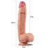 Lovetoy Nature Cock - zweischichtiger naturgetreuer Dildo - 30 cm (natur)