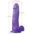 Lovetoy Jelly Studs - realistische Dildo mit Saugfuß - 20 cm (lila)