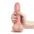 Lovetoy Rutschende-Haut - zweischichtiger Saugnapf-Dildo - 18cm (natürlich) 