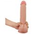 Lovetoy Sliding-Skin – zweischichtiges Dildo mit Saugnapf – 23cm (natur)