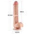 Lovetoy Sliding-Skin – zweischichtiges Dildo mit Saugnapf – 23cm (natur)