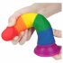 Lovetoy Prider - naturgetreuer Dildo - 19cm (Regenbogen) 