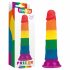 Lovetoy Prider - naturgetreuer Dildo - 19cm (Regenbogen) 