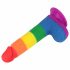 Lovetoy Prider - naturgetreuer Hoden-Dildo - 20cm (Regenbogen) 