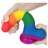 Lovetoy Prider - naturgetreuer Hoden-Dildo - 20cm (Regenbogen) 