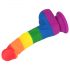 Lovetoy Prider - Realistischer Flüssigsilikon-Dildo - 19cm (Regenbogen)