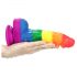 Lovetoy Prider - lebensechter Flüssigsilikondildo - 19cm (Regenbogen) 