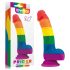 Lovetoy Prider - Realistischer Flüssigsilikon-Dildo - 19cm (Regenbogen)