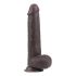 Lovetoy Gleitende-Haut - doppelschichtiger Saugnapfdildo - 23 cm (braun) 