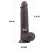 Lovetoy Gleitende-Haut - doppelschichtiger Saugnapfdildo - 23 cm (braun) 