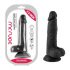 Mr. Rude - Saugnapffuß, realistischer Dildo mit Hoden - 19cm (Schwarz) 