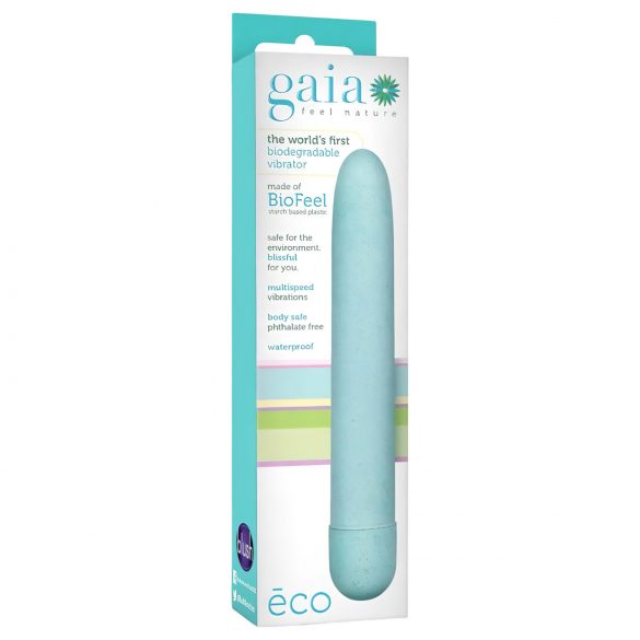 Gaia Eco L - Umweltfreundlicher stabförmiger Vibrator (blau) - groß