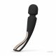 LELO Smart Wand 2 - mittelgroß - akkubetriebener, massierender Vibrator (schwarz) 