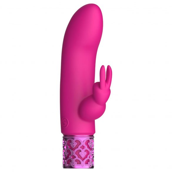 Royal Gems Dazzling - Akku-betriebener Vibrator mit Klitorisarm (Rosa) 