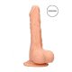 RealRock Dong 7 - realistischer, Hoden-Dildo (17cm) - Naturfarben 