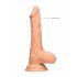 RealRock Dong 7 - realistischer, Hoden-Dildo (17cm) - Naturfarben 