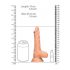 RealRock Dong 7 - realistischer, Hoden-Dildo (17cm) - Naturfarben 