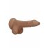 RealRock Dong 7 - realistischer Dildo mit Hoden (17cm) - dunkles Natur 