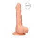 RealRock Dong 8 - lebensechter, mit Hoden, Dildo (20cm) - Naturfarben 