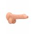 RealRock Dong 8 - lebensechter, mit Hoden, Dildo (20cm) - Naturfarben 