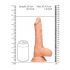 RealRock Dong 9 - realistischer Dildo mit Hoden (23cm) - Natur 