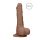 RealRock Dong 10 - realistischer, hodiger Dildo (25cm) - dunkel naturfarben 