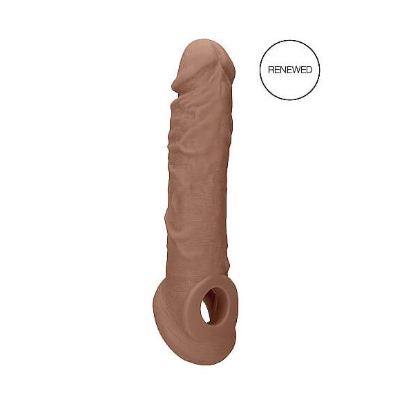 RealRock Penis-Hülse 8 - Penisverlängerung (21cm) - dunkles Natur 