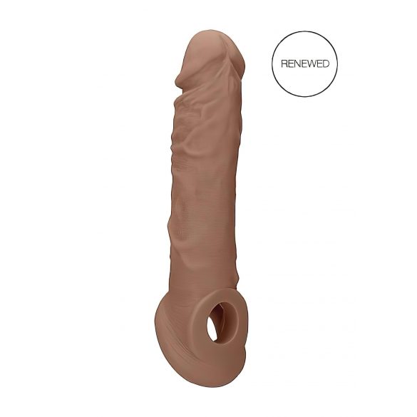 RealRock Penis-Hülse 8 - Penisverlängerung (21cm) - dunkles Natur 