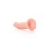 RealRock Slim - Saugnapfbasis, realistischer Dildo - 15,5cm (natur) 