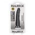 RealRock Slim - Saugnapfbasiert, realistischer Dildo - 15,5cm (schwarz) 