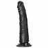 RealRock Slim - Saugnapfbasiert, realistischer Dildo - 15,5cm (schwarz) 