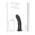 RealRock - Saugnapf realistischer Dildo - 15,5cm (Schwarz) 