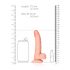 RealRock - Saugnapfbasis, realistischer Dildo mit Hoden - 15,5cm (natur) 